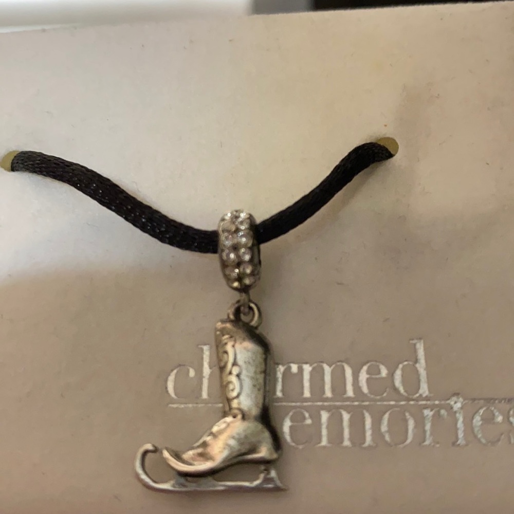 Kay Jewelers sterling charm ice skating w/crystal